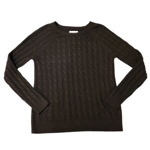 Croft & Barrow Black Cable Knit Sweater